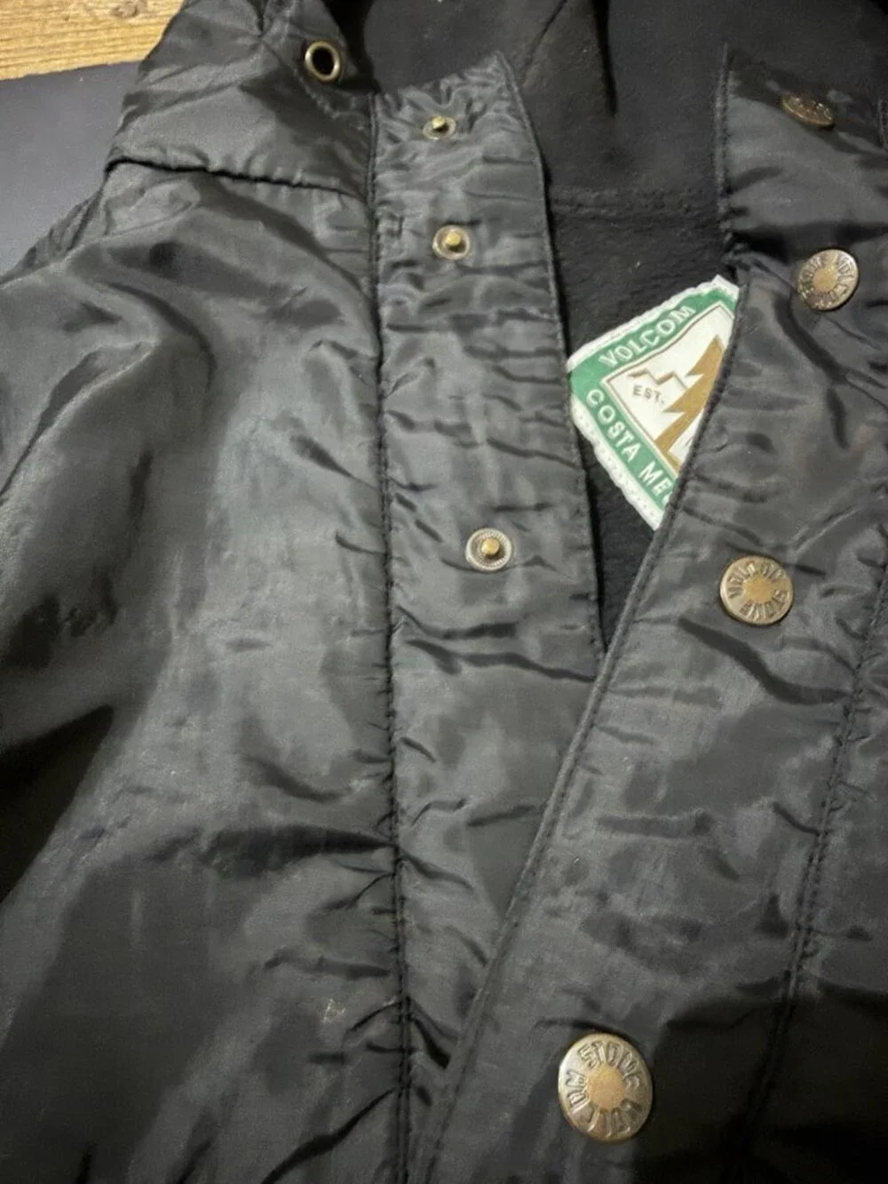 Volcom Men's Black Jacket Size Large